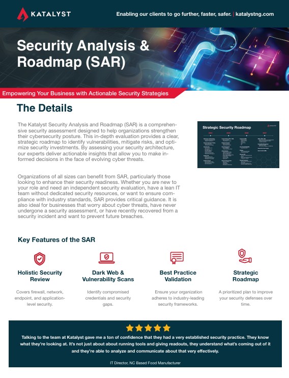 Security Analysis & Roadmap (SAR)