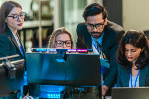 IT outsourcing services team meeting