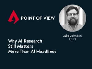 Headshot of author Luke Johnson, CEO, Katalystng.com and title about why AI research still matters