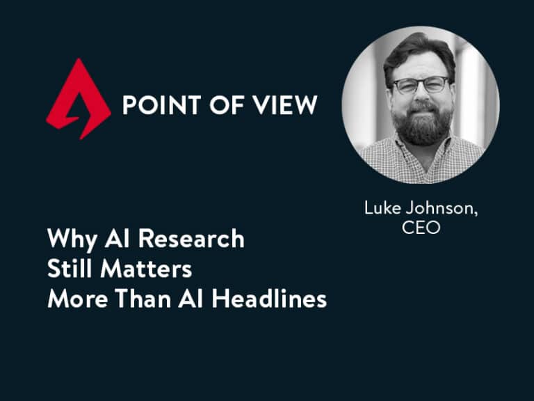 Headshot of author Luke Johnson, CEO, Katalystng.com and title about why AI research still matters