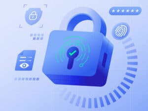 security symbols graphic to illustrate what HIPAA-compliant services include