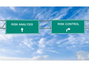 Motorway signs saying Risk Analysis and Risk Control